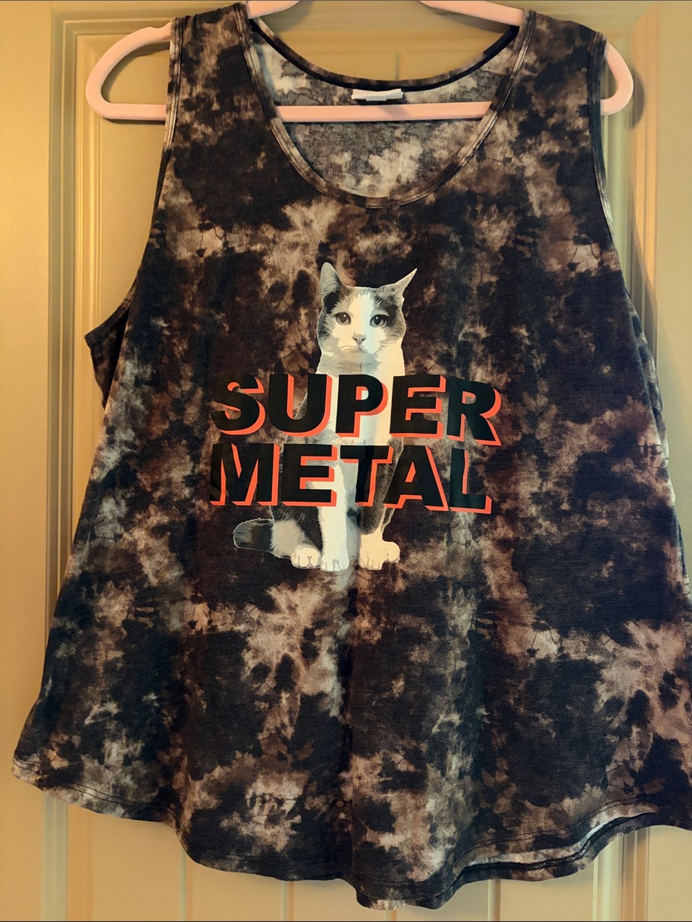 LuLaRoe Multicolor Logo Tank Top with Subtle Gray Tie-Dye Size 3 Xl fits smaller